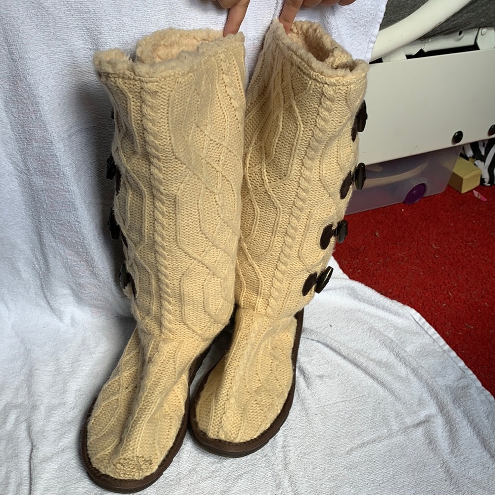 Muk Luks branded knit boots